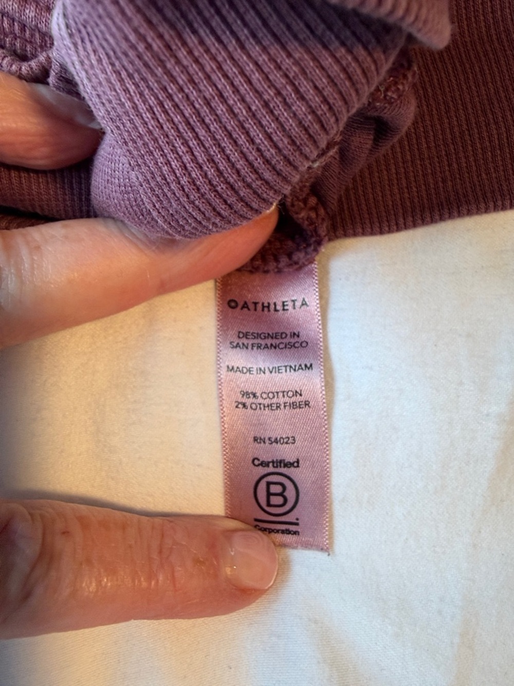 Athleta Crew Sweatshirt in Plum Wine - Picture 4 of 4